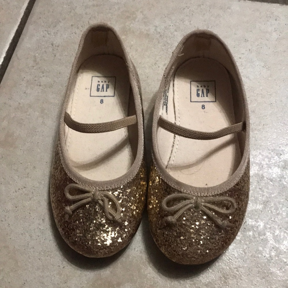 Gap gold sparkle shoes